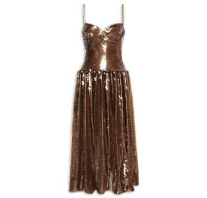 Vestido Midi - Marrom