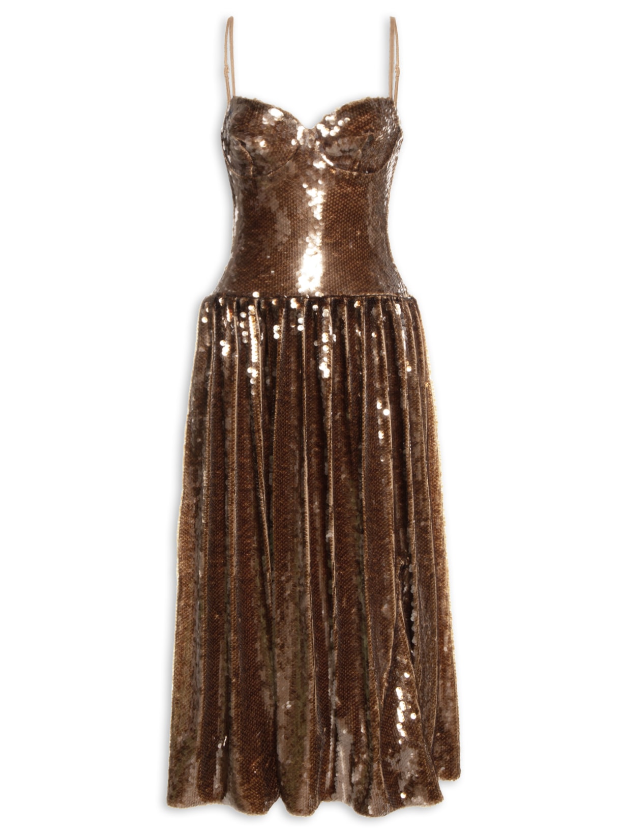 Vestido Midi - Marrom