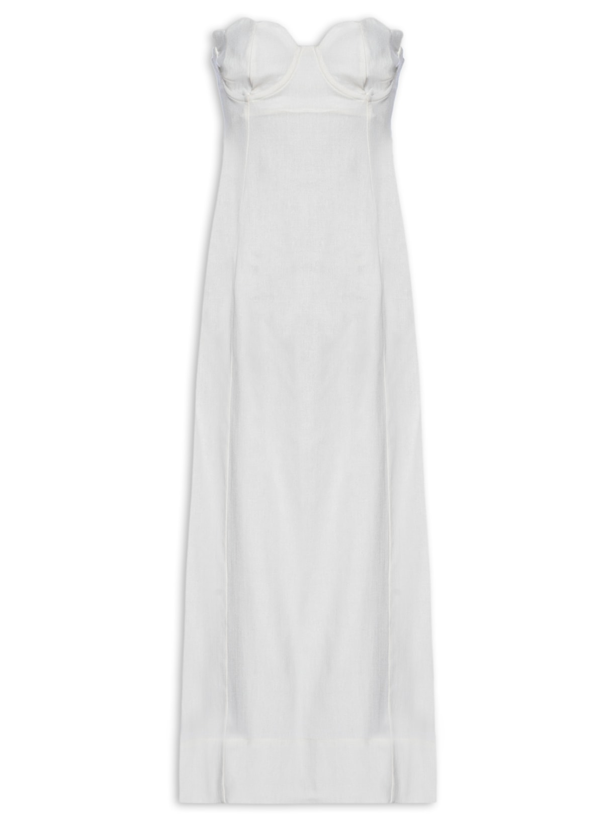 Vestido Midi Meia Taça Off White Farm