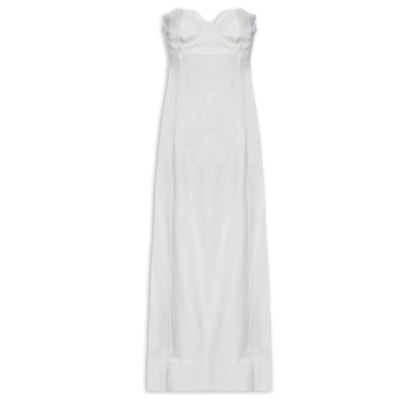 Vestido Midi Meia Taça - Off White