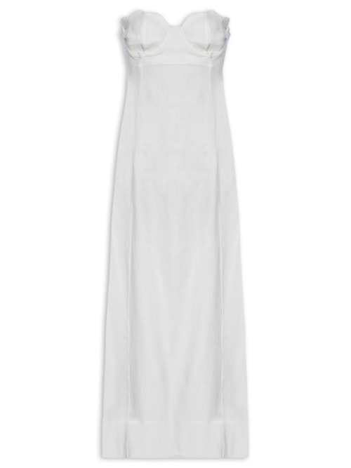 Vestido Midi Meia Taça - Off White
