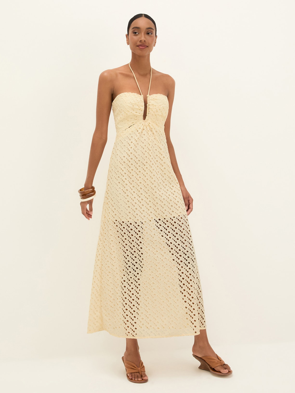 Vestido Midi Melina Branco Vix