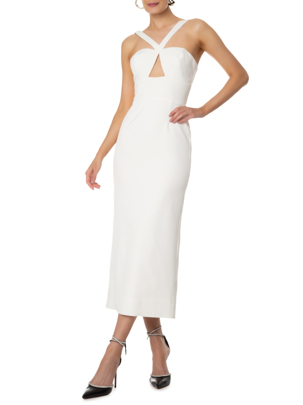 Vestido Midi Michelle Off White Fabulous Agilitá