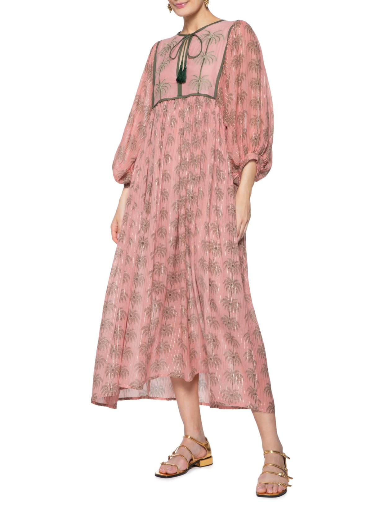 Vestido Midi Milani Coqueiros Mini Rosa  Farm