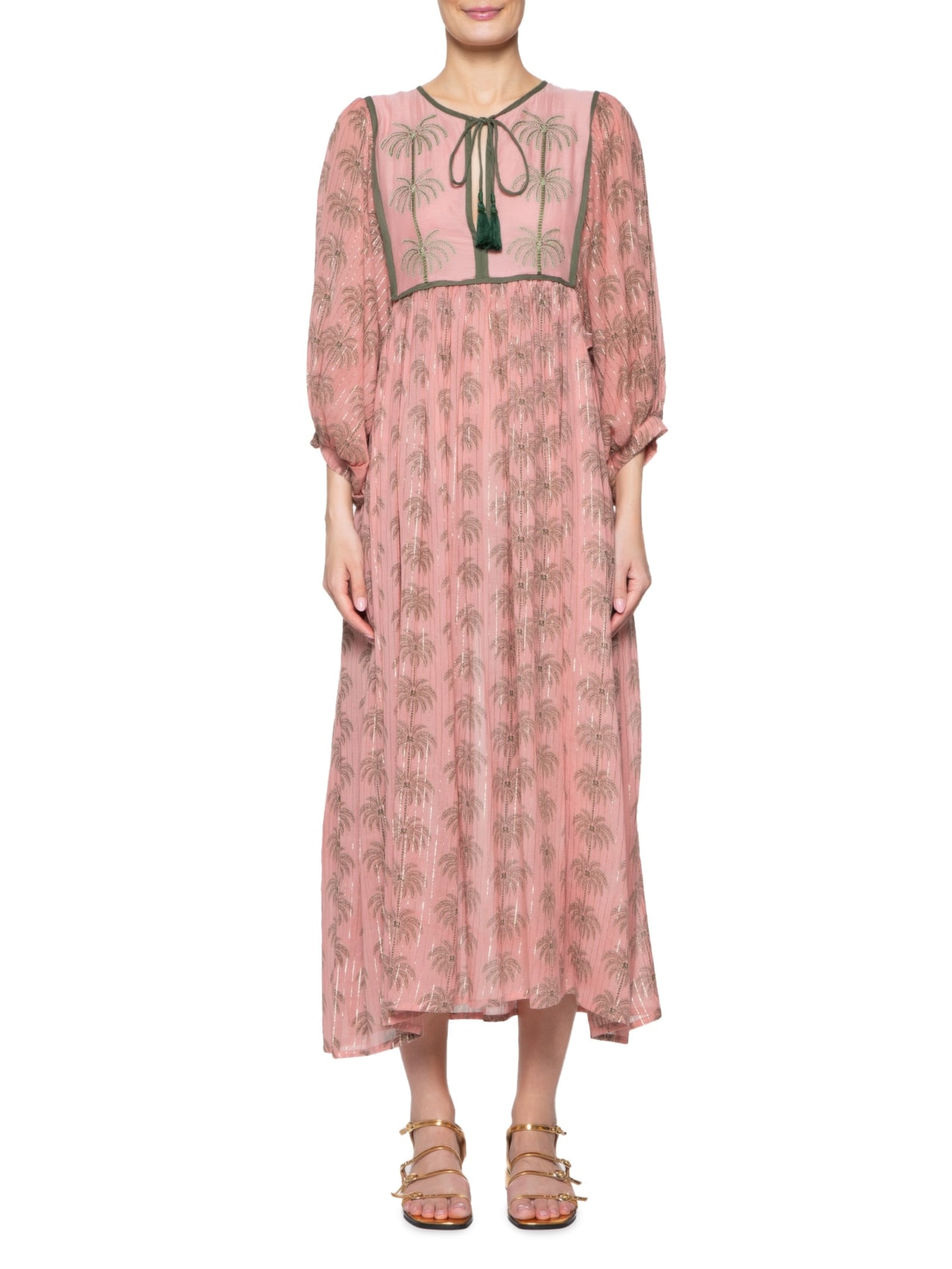 Vestido Midi Milani Coqueiros Mini Rosa  Farm