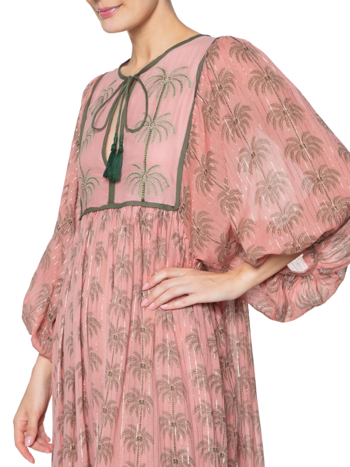 Vestido Midi Milani Coqueiros Mini Rosa  Farm