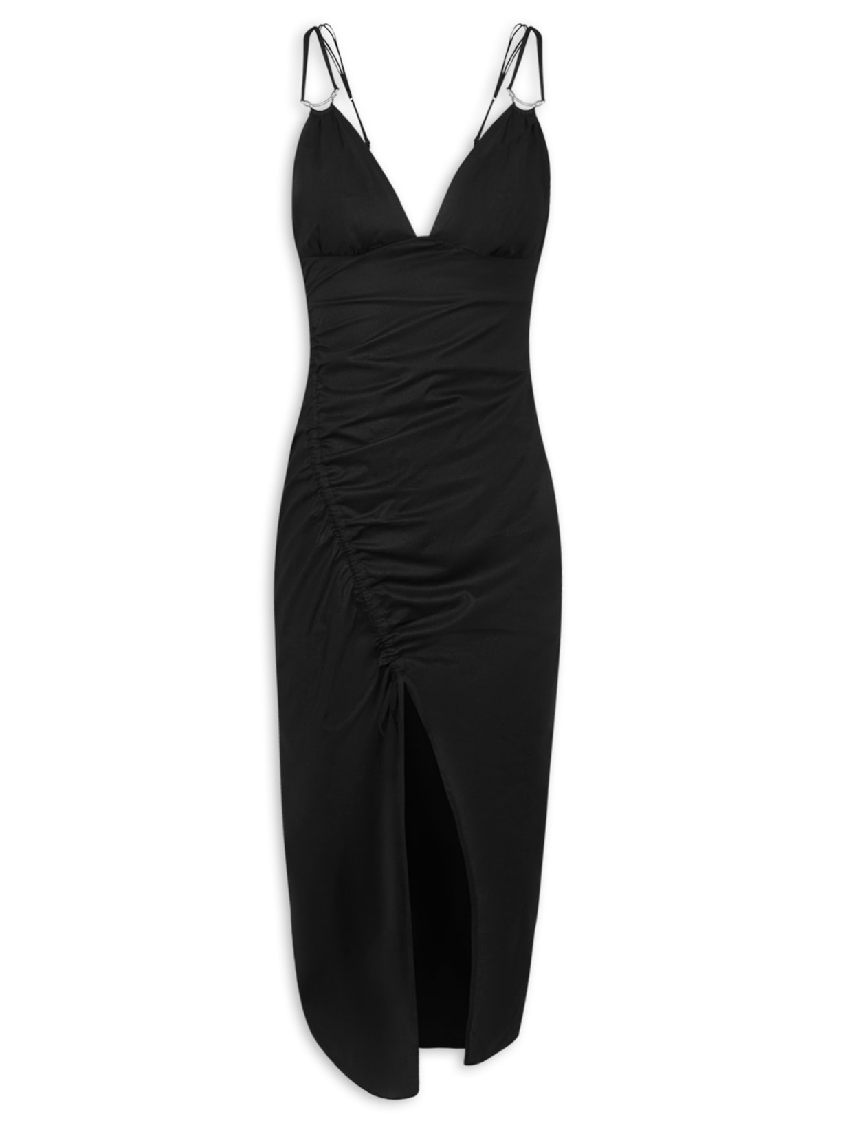 Vestido Midi Misa Detalhe - Preto