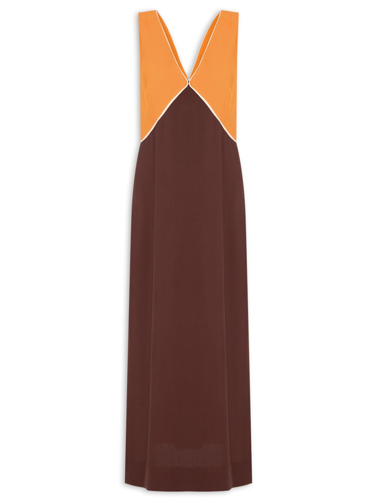 Vestido Midi Mix Color - Marrom