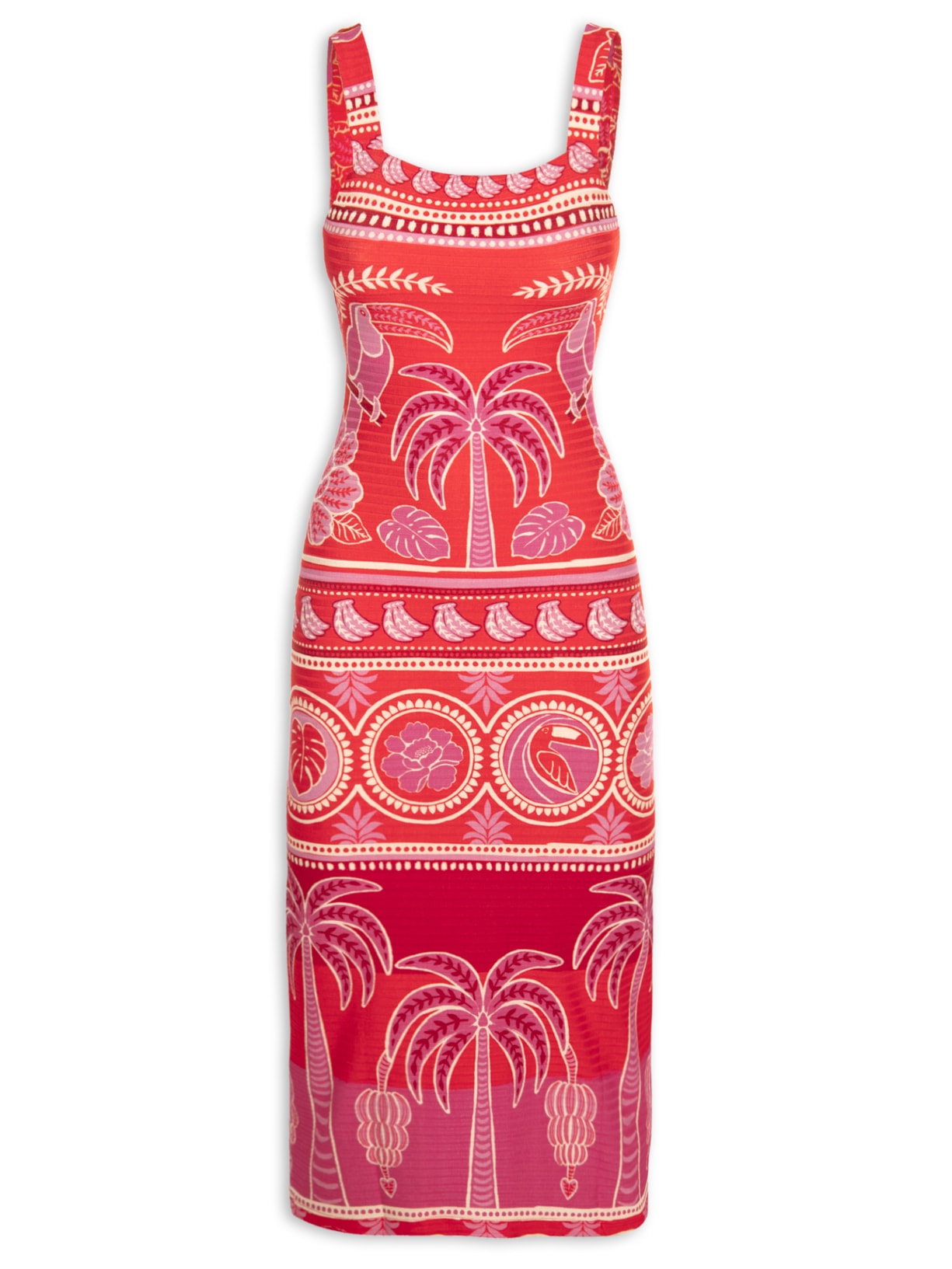Vestido Midi Nascer Verão - Vermelho