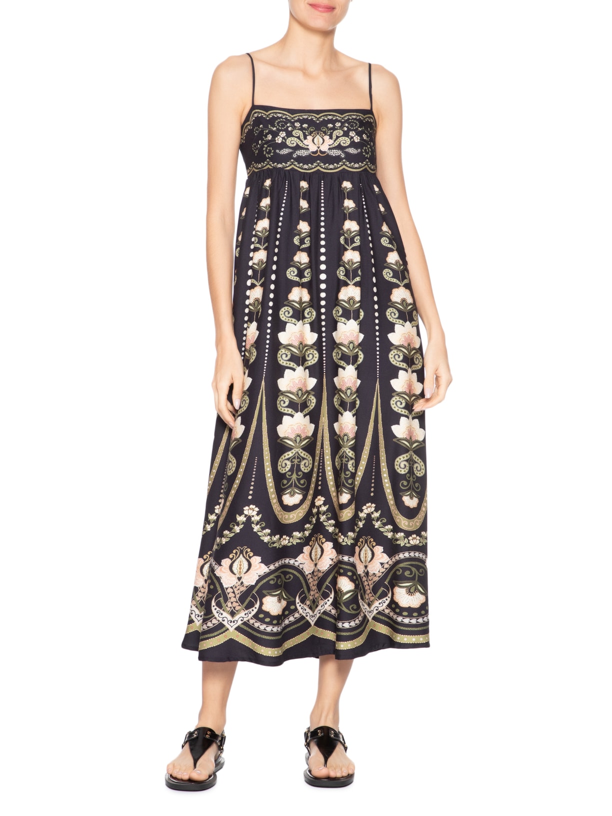 Vestido Midi Nikita Preto Farm