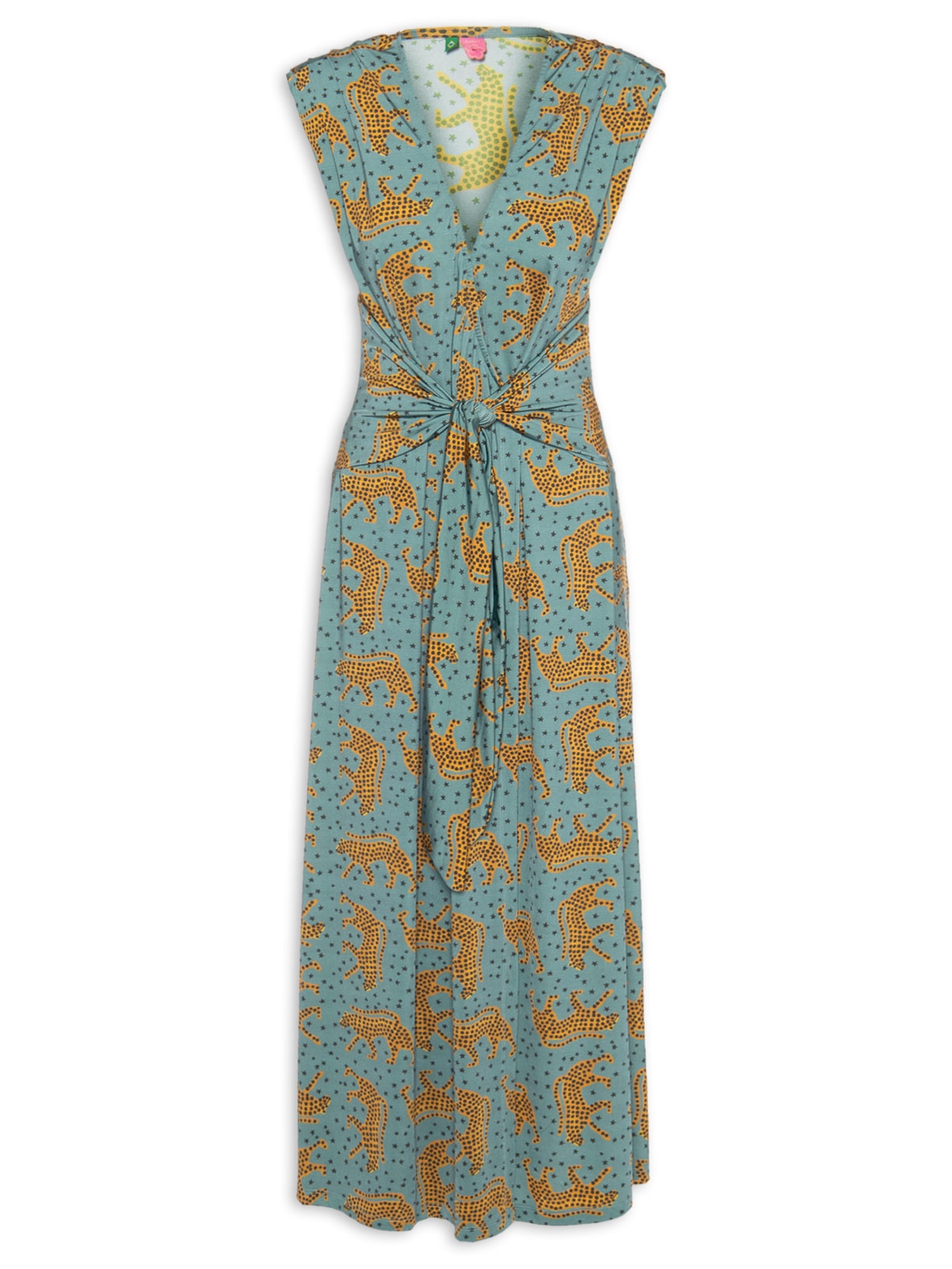 Vestido Midi Oncita De Malha - Azul