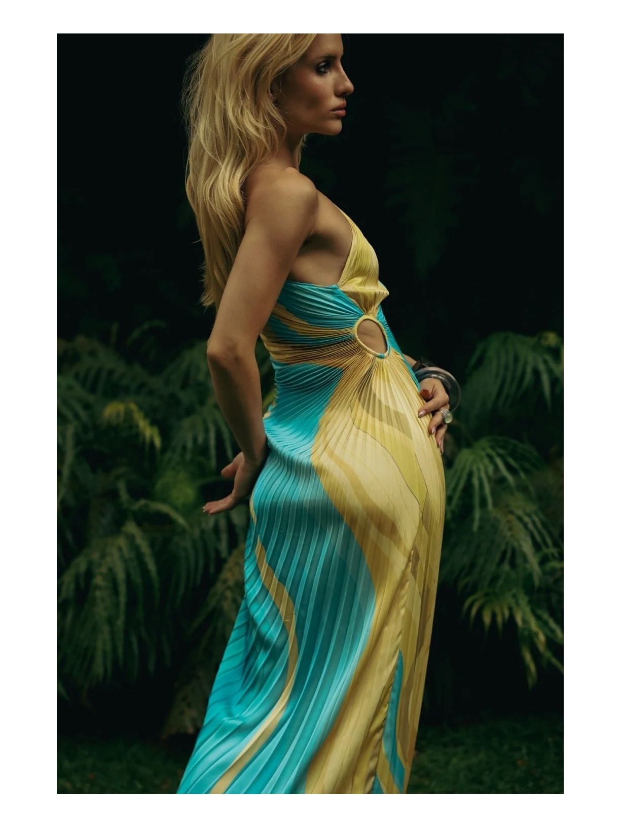 Vestido Midi Ondas Mareh Amarelo Shop Ginger