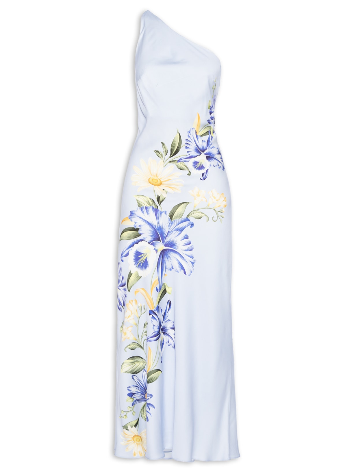 Vestido Midi Orquidário - Azul