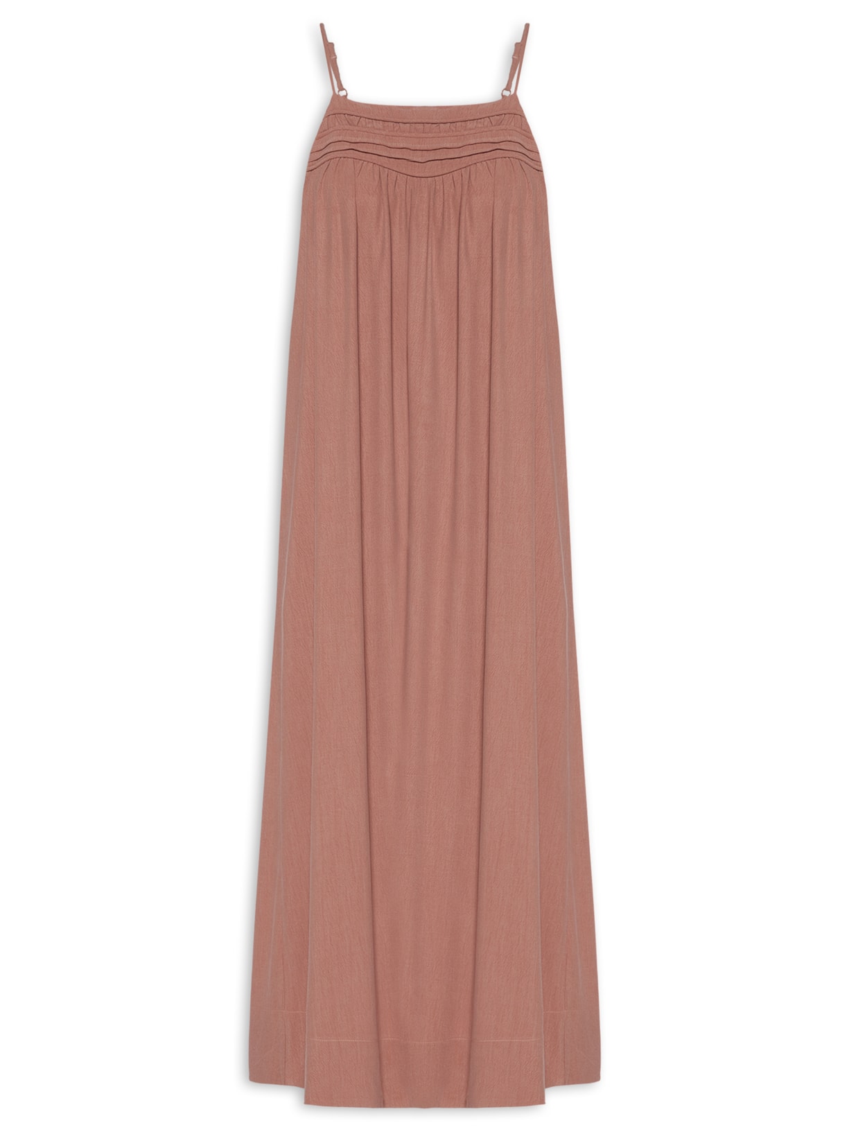 Vestido Midi Pala Pregas - Rosa
