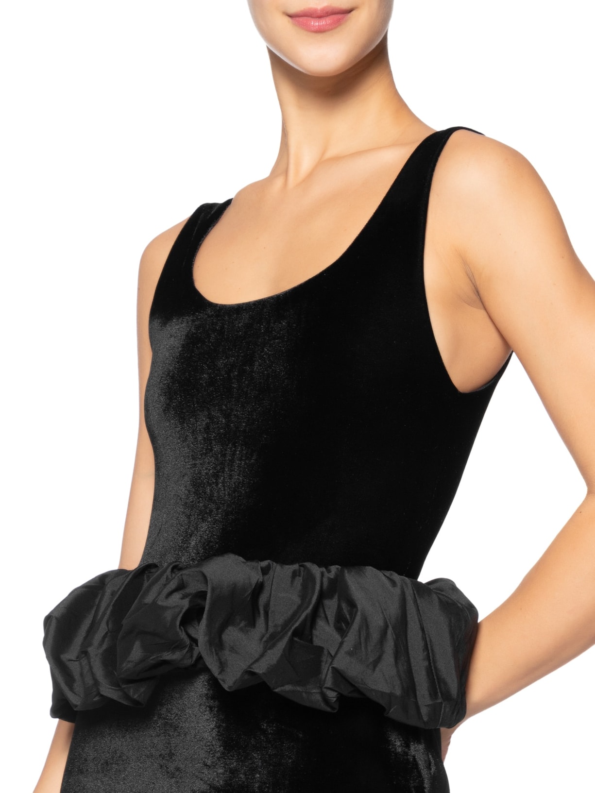Vestido Midi Pamela Veludo Preto Fabulous Agilitá