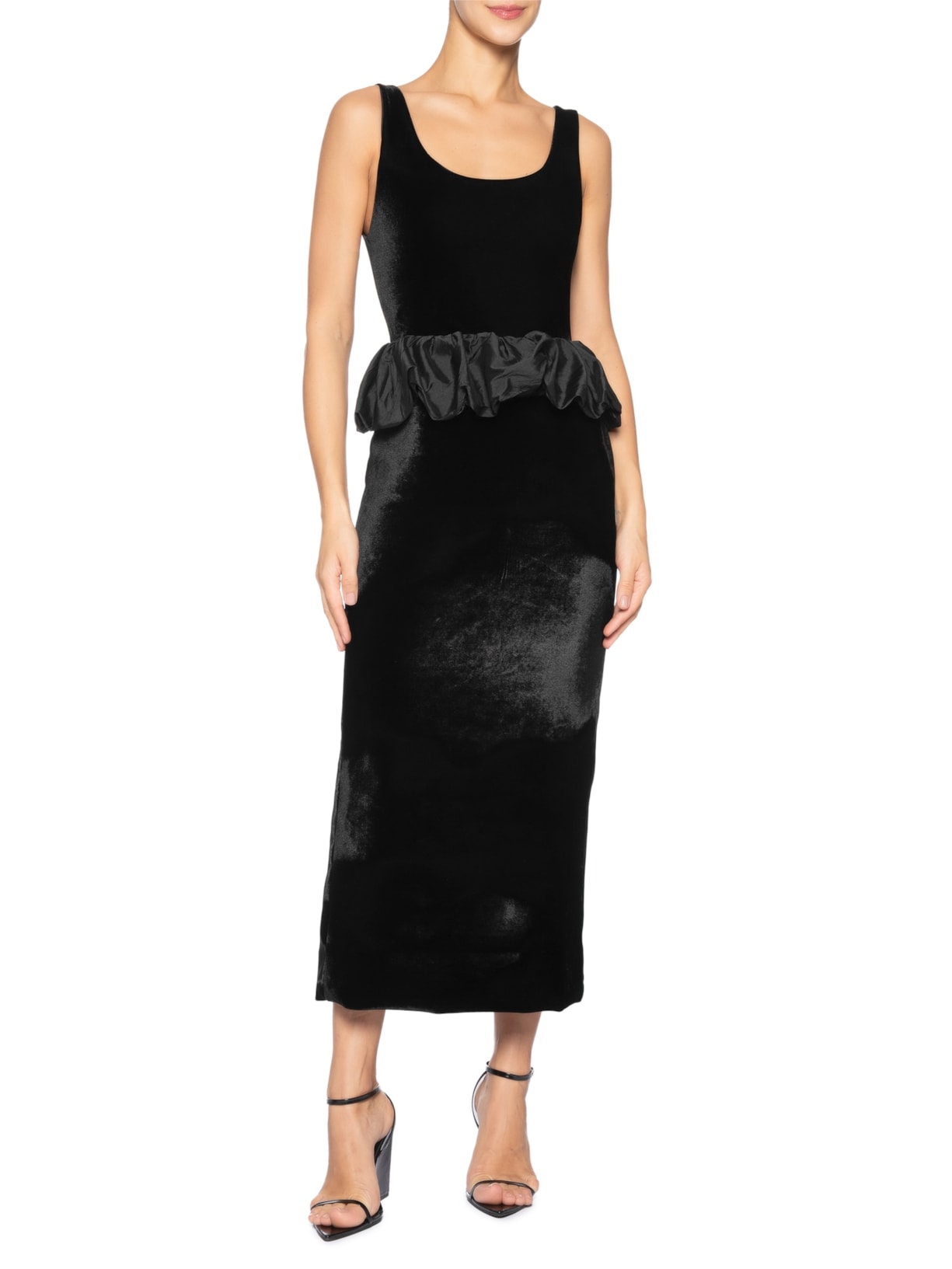 Vestido Midi Pamela Veludo Preto Fabulous Agilitá