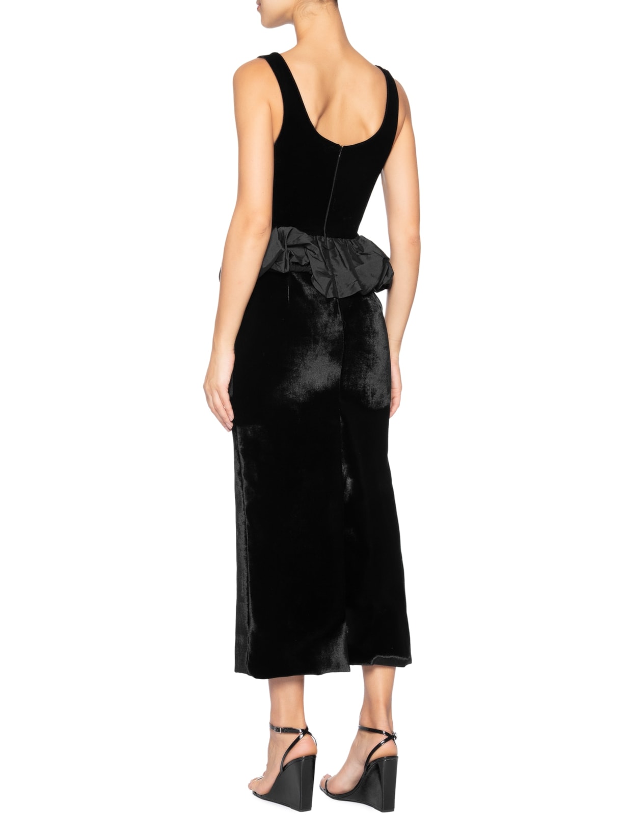 Vestido Midi Pamela Veludo Preto Fabulous Agilitá