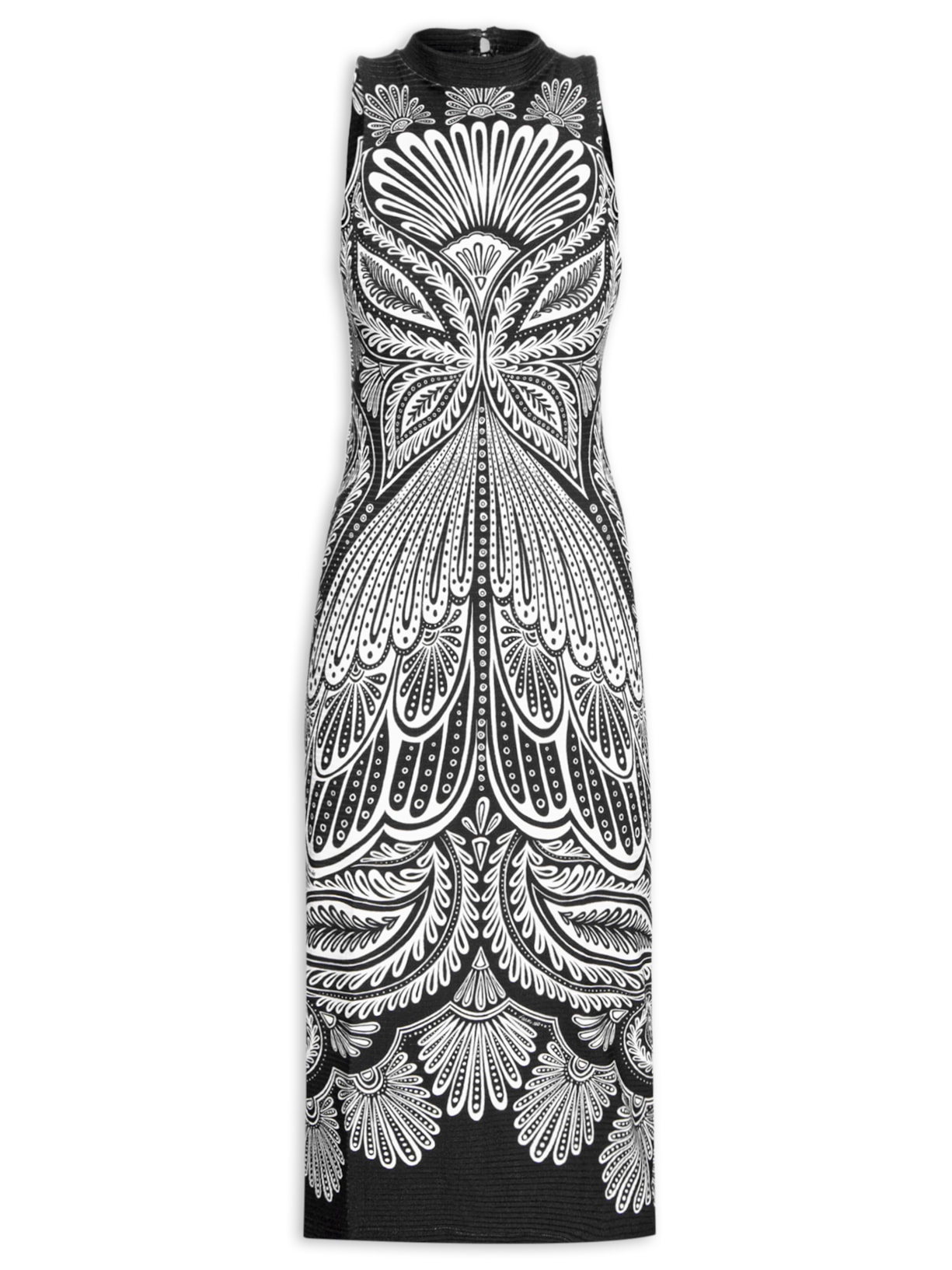 Vestido Midi Papillon - Preto