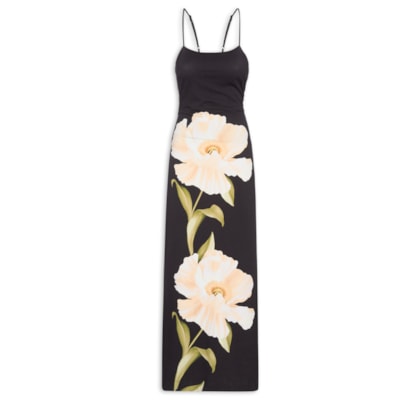 Vestido Midi Papoula - Preto