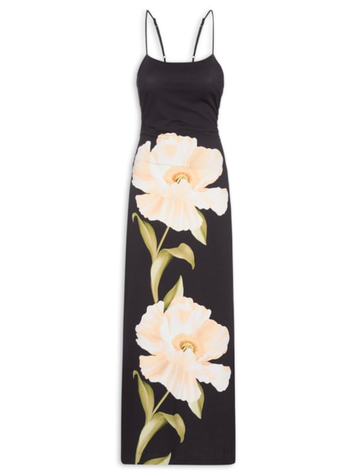 Vestido Midi Papoula - Preto