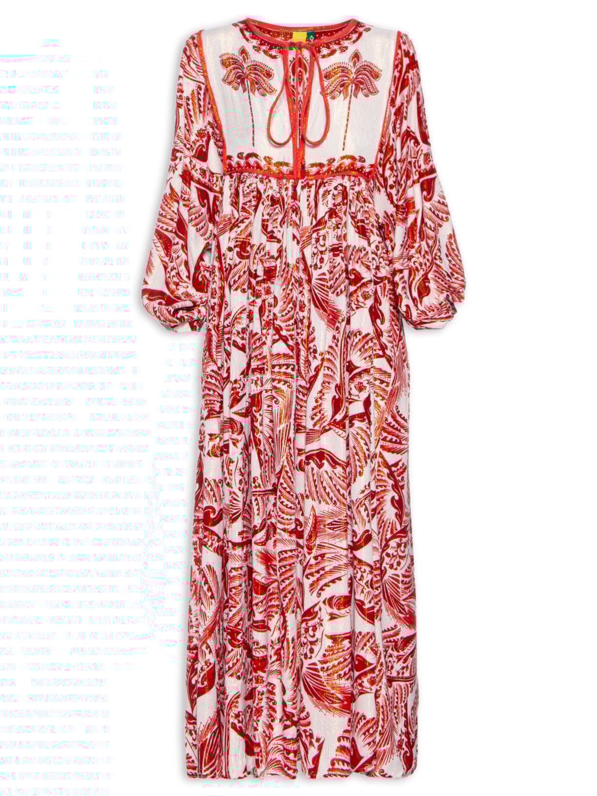 Vestido Midi Passeio De Rio - Vermelho