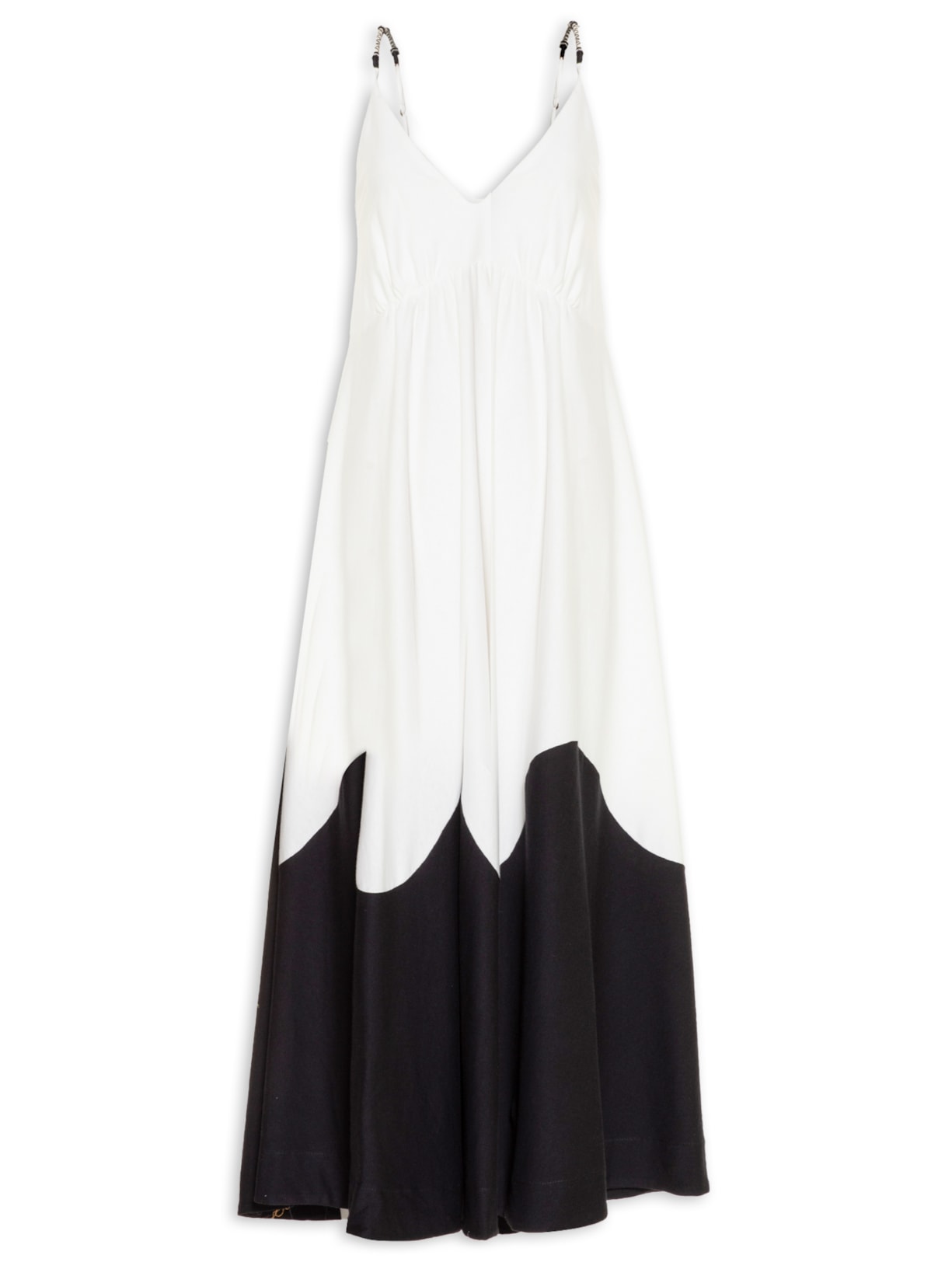 Vestido Midi Patch Onda - Branco