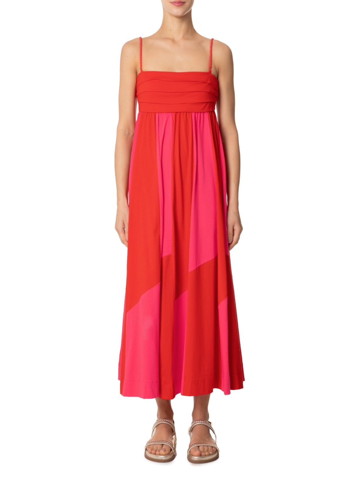 Vestido Midi Patch Vermelho Farm