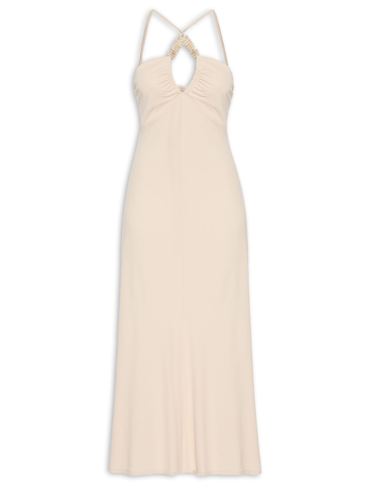 Vestido Midi Pérola - Bege