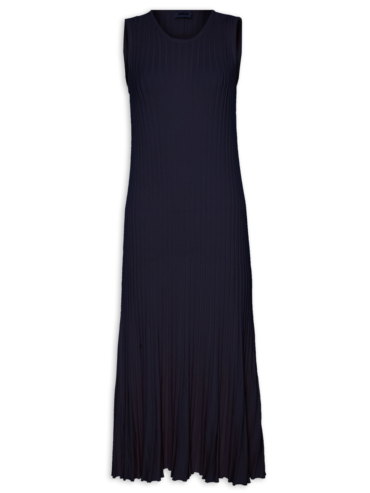 Vestido Midi Plissado - Azul