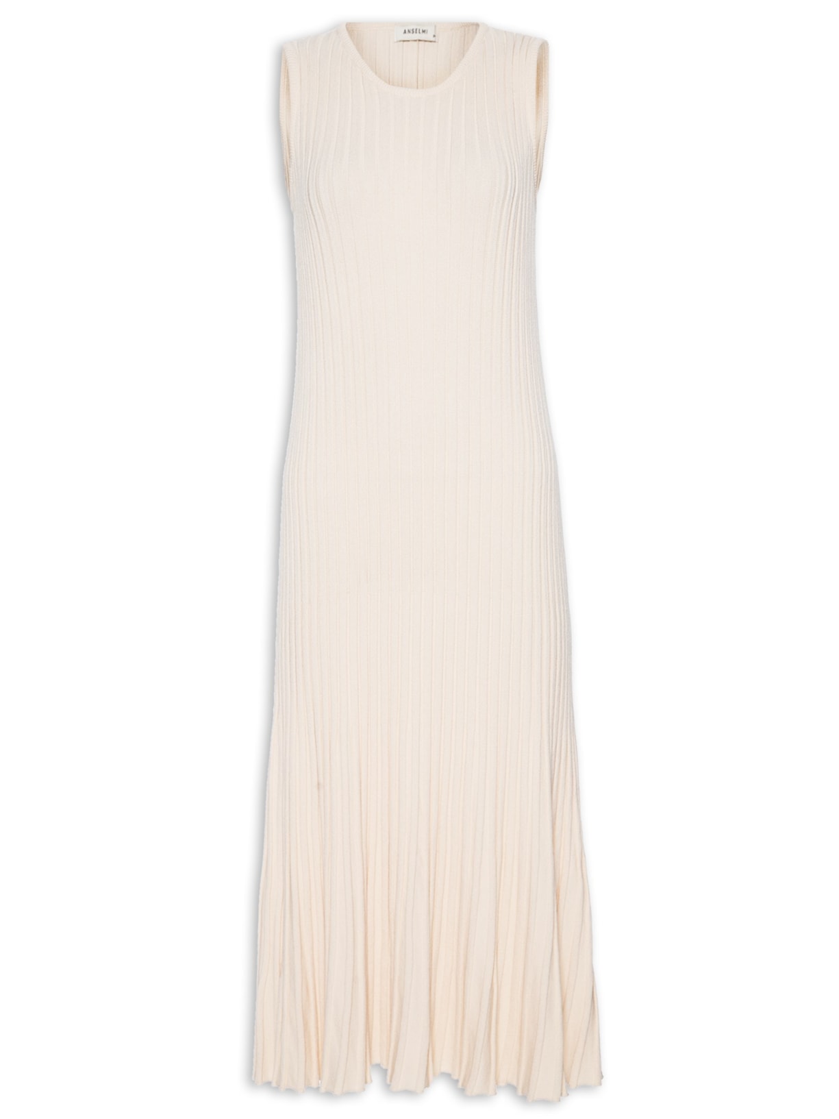 Vestido Midi Plissado - Off White