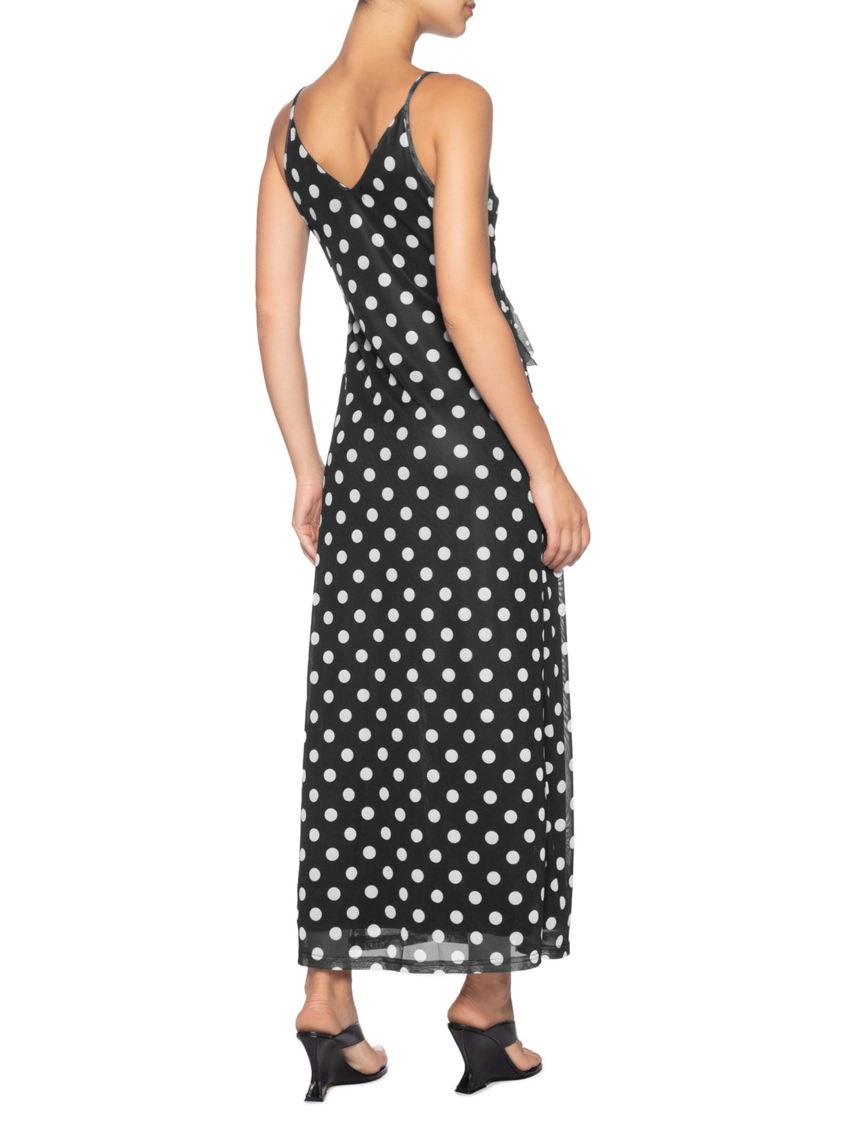 Vestido Midi Poá Preto Market 33