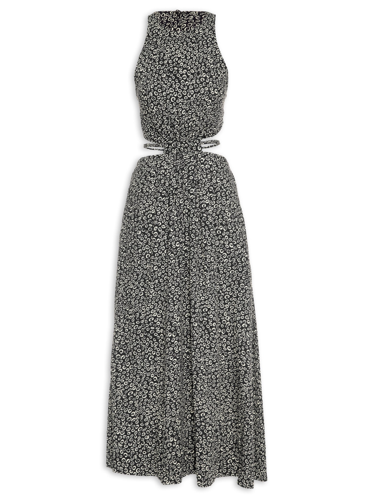 Vestido Midi Pois Signo - Preto