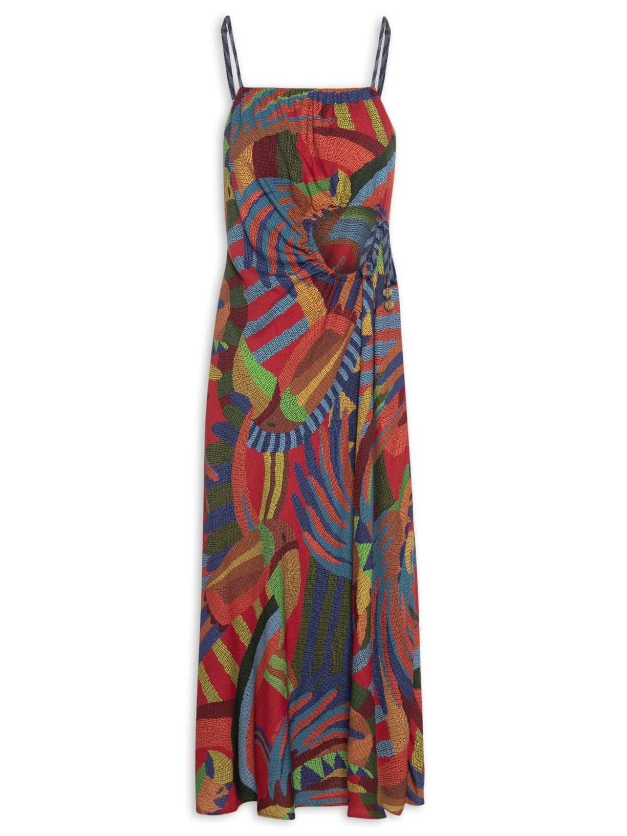 Vestido Midi Pontinho De Arara - Vermelho