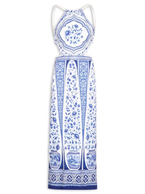 Vestido Midi Porcelana - Branco