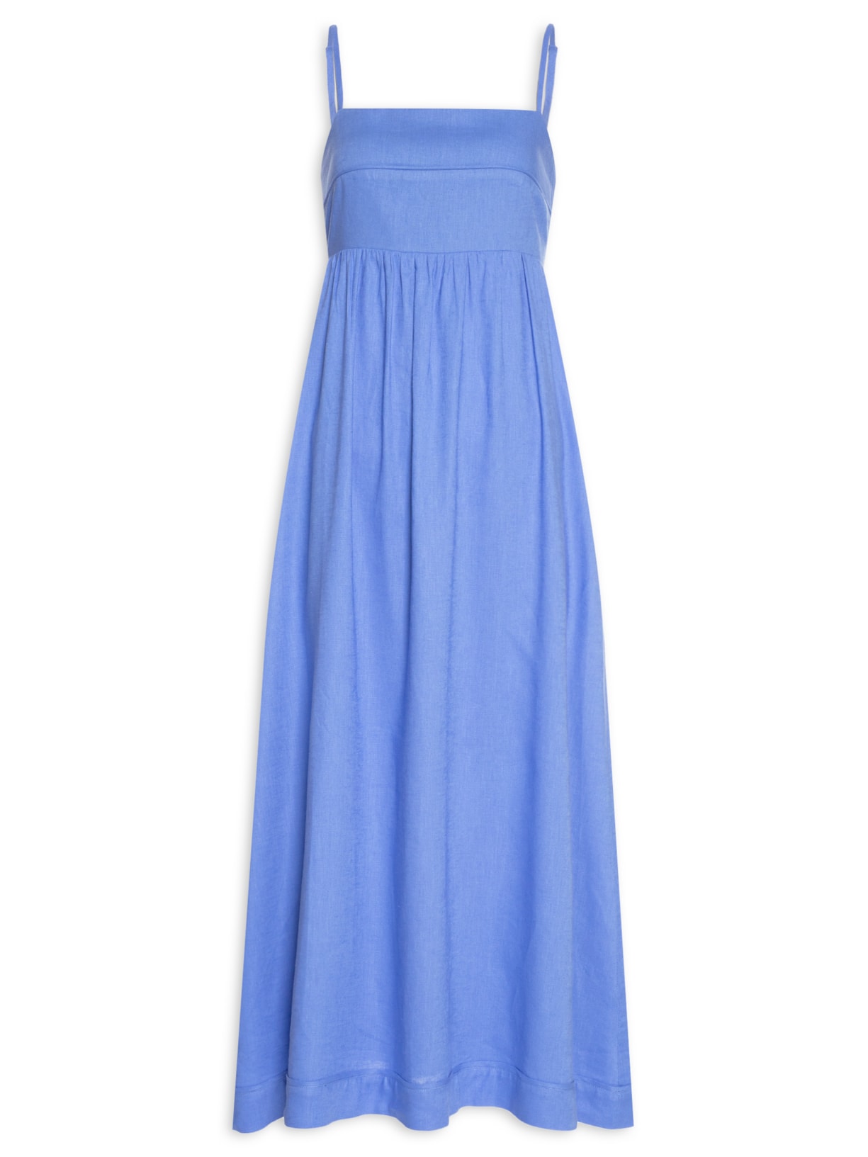 Vestido Midi Recortes Vivo - Azul