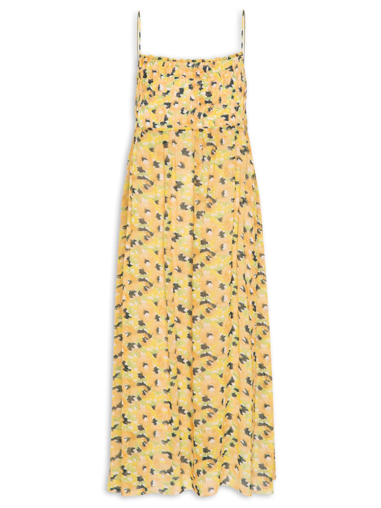 Vestido Midi Renda Brasil Kirli - Amarelo