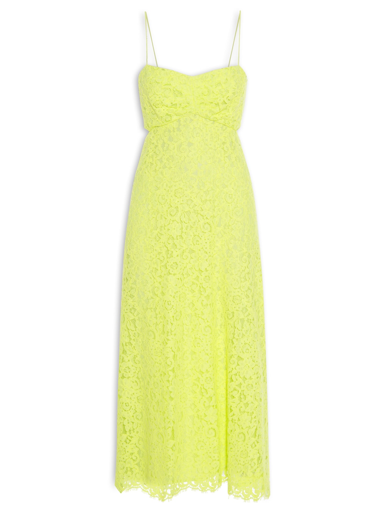 Vestido Midi Renda - Verde