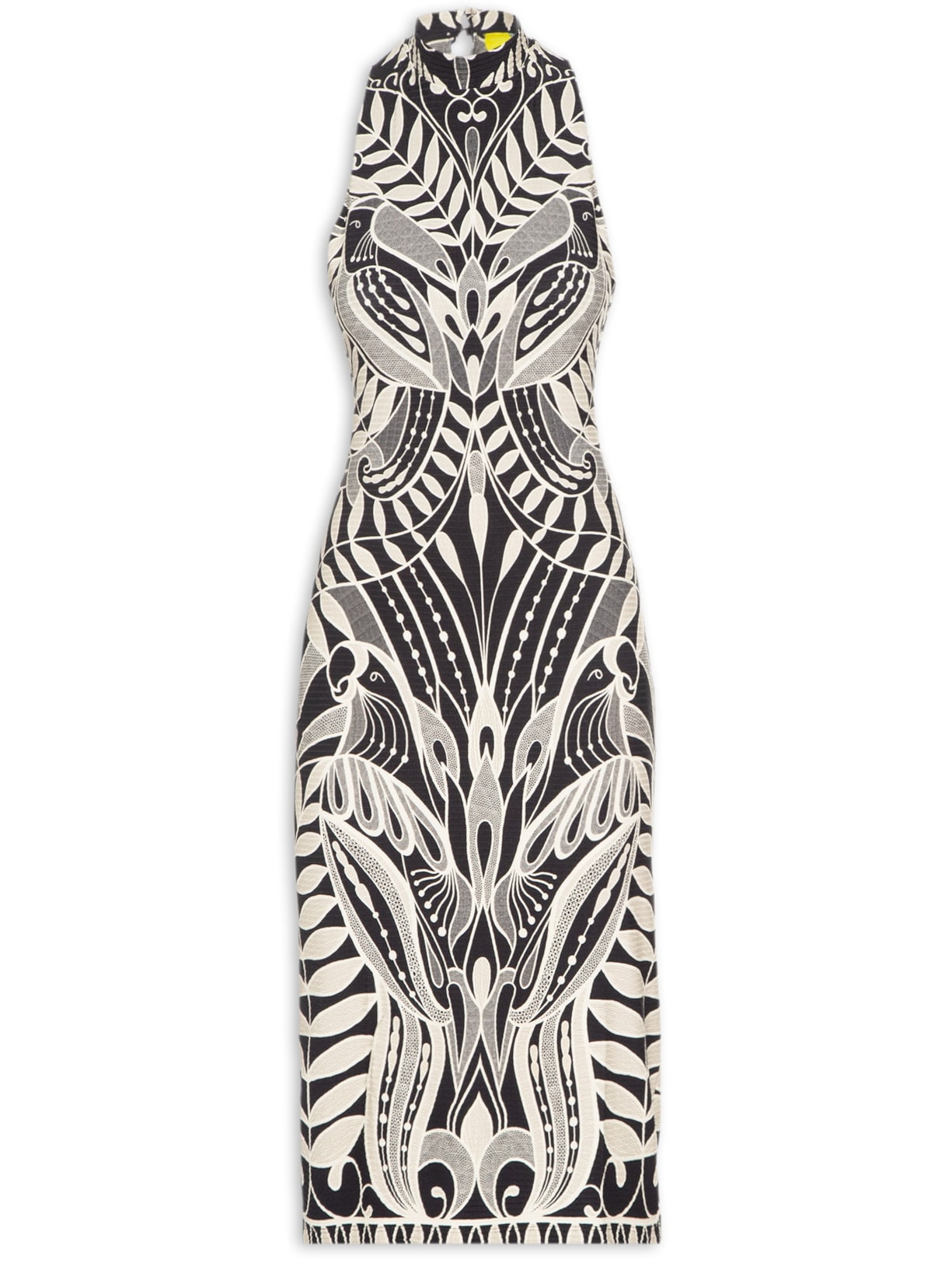 Vestido Midi Rendeira - Preto