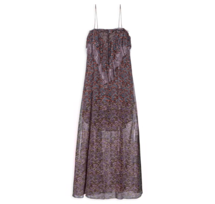 Vestido Midi Rendinha Fig Fly - Roxo