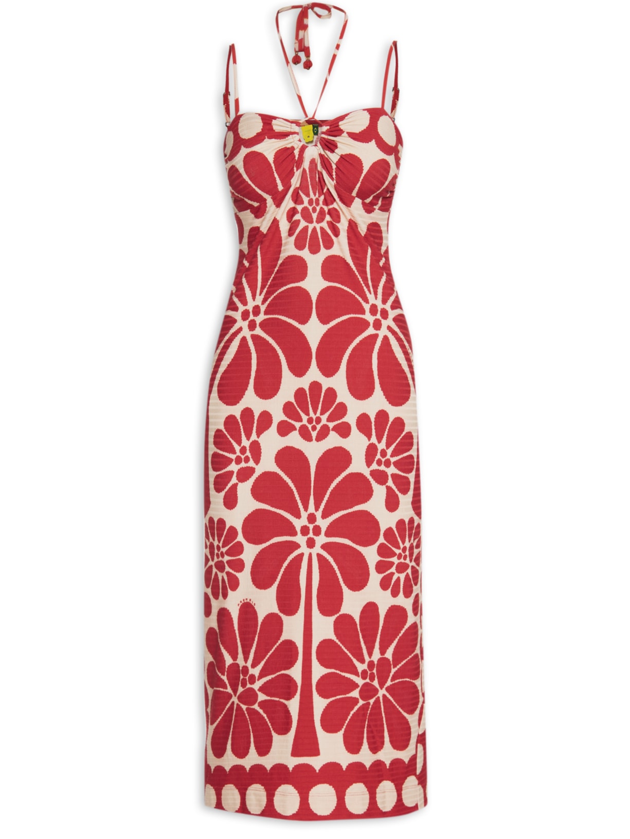 Vestido Midi Reto Palermo - Vermelho