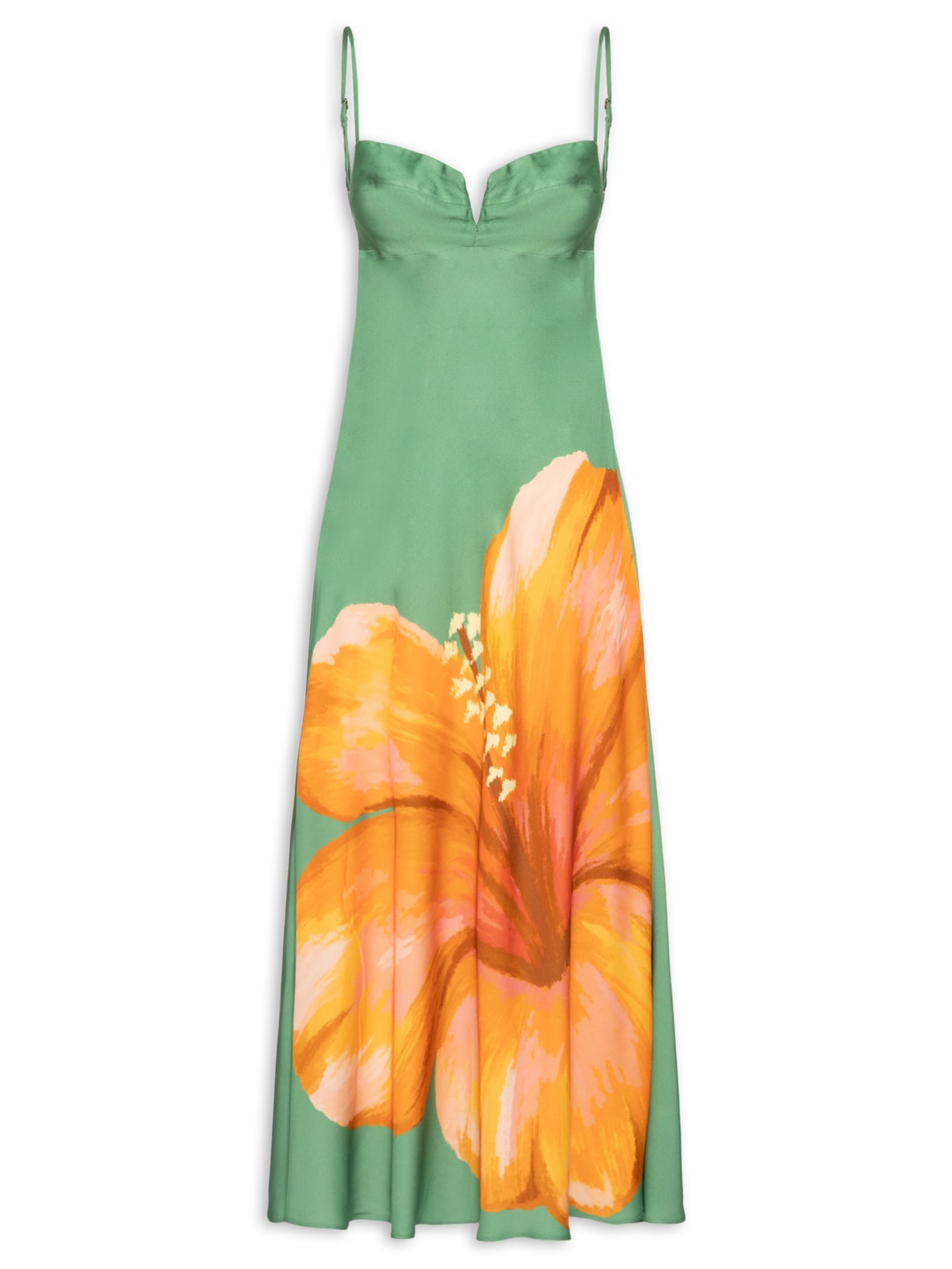 Vestido Midi Reto Thalia - Verde