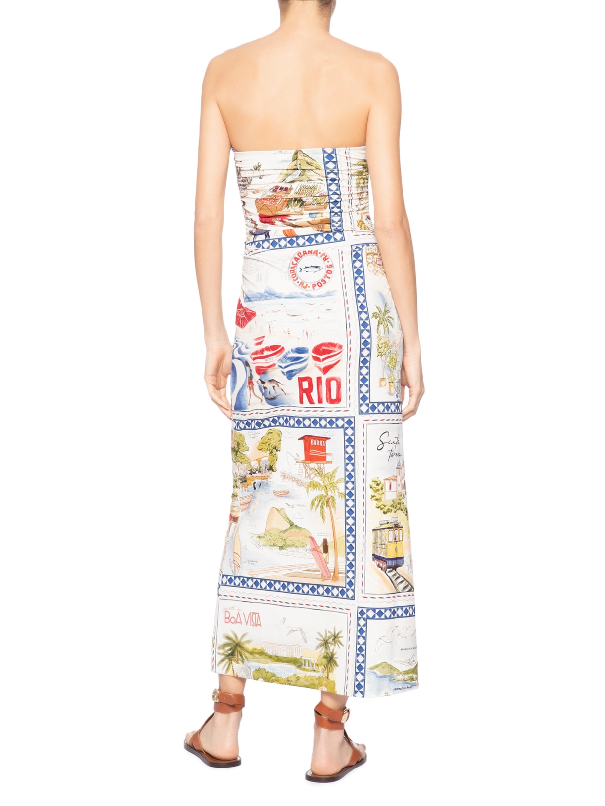 Vestido Midi Rio a Dentro  – Bege Farm