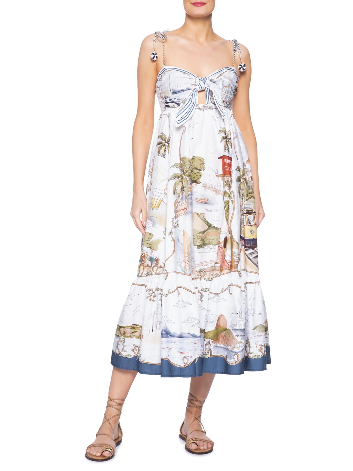 Vestido Midi Rio A Dentro – Branco Farm