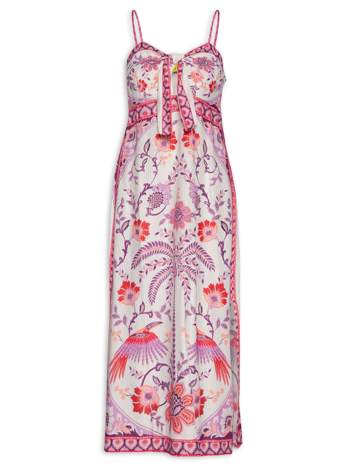 Vestido Midi Romance De Tucano - Rosa