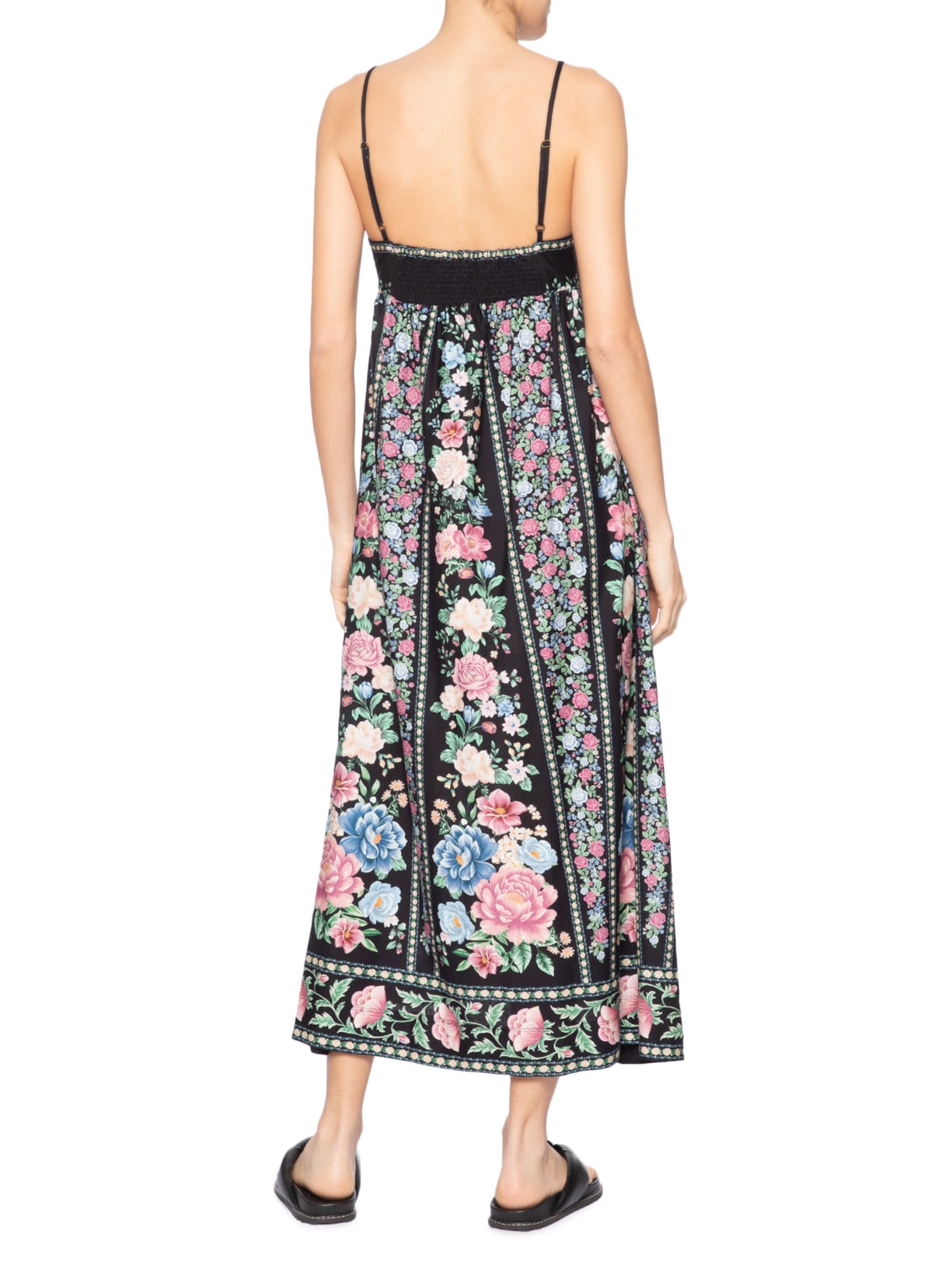 Vestido Midi Romance Preto Farm