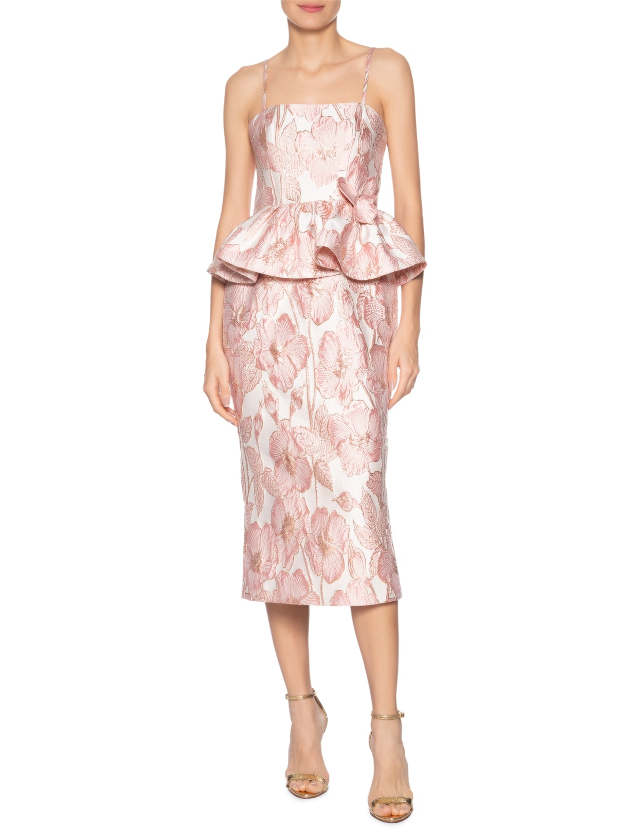 Vestido Midi Rosa Pat Bo