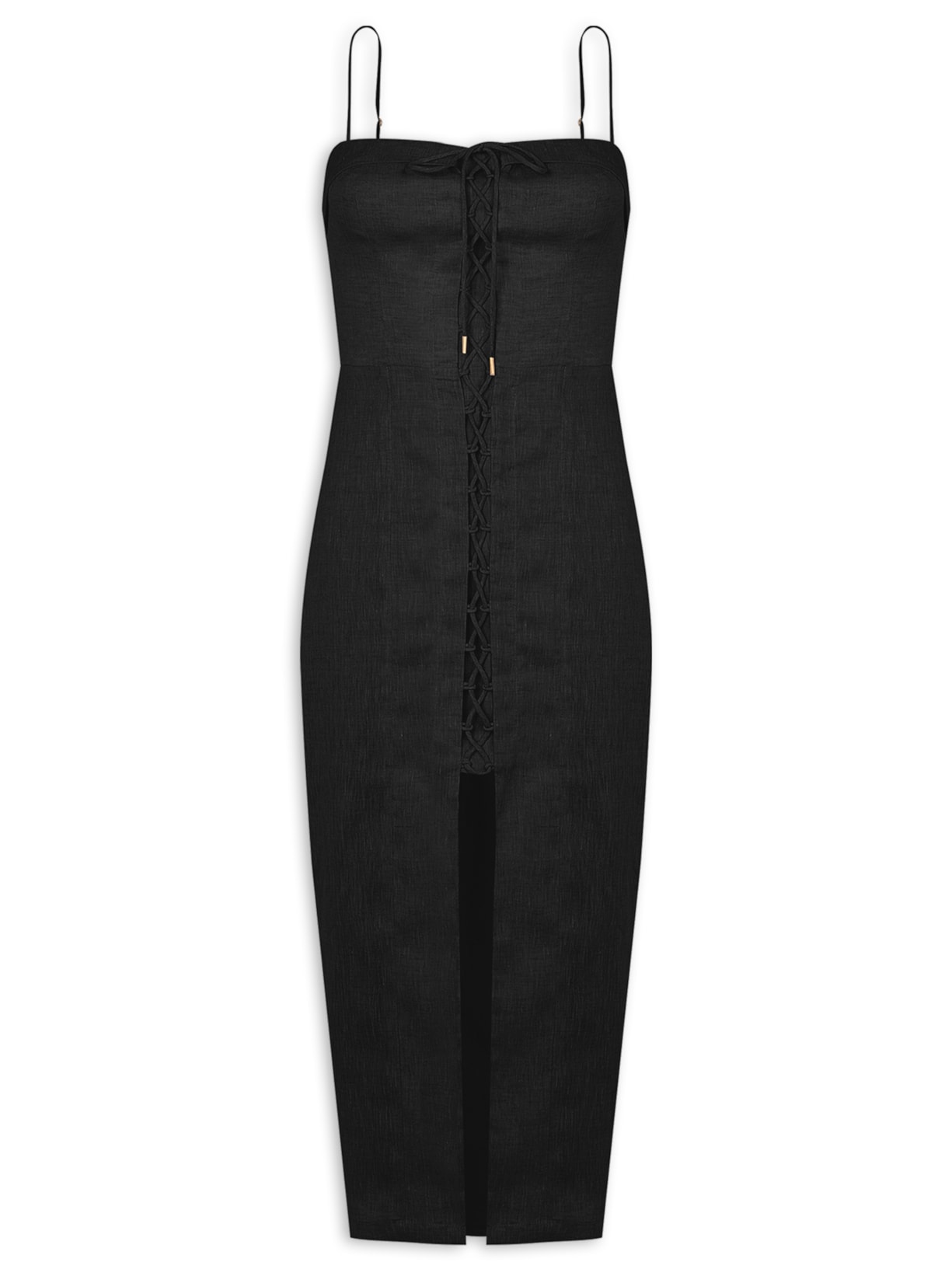 Vestido Midi Rubia - Preto