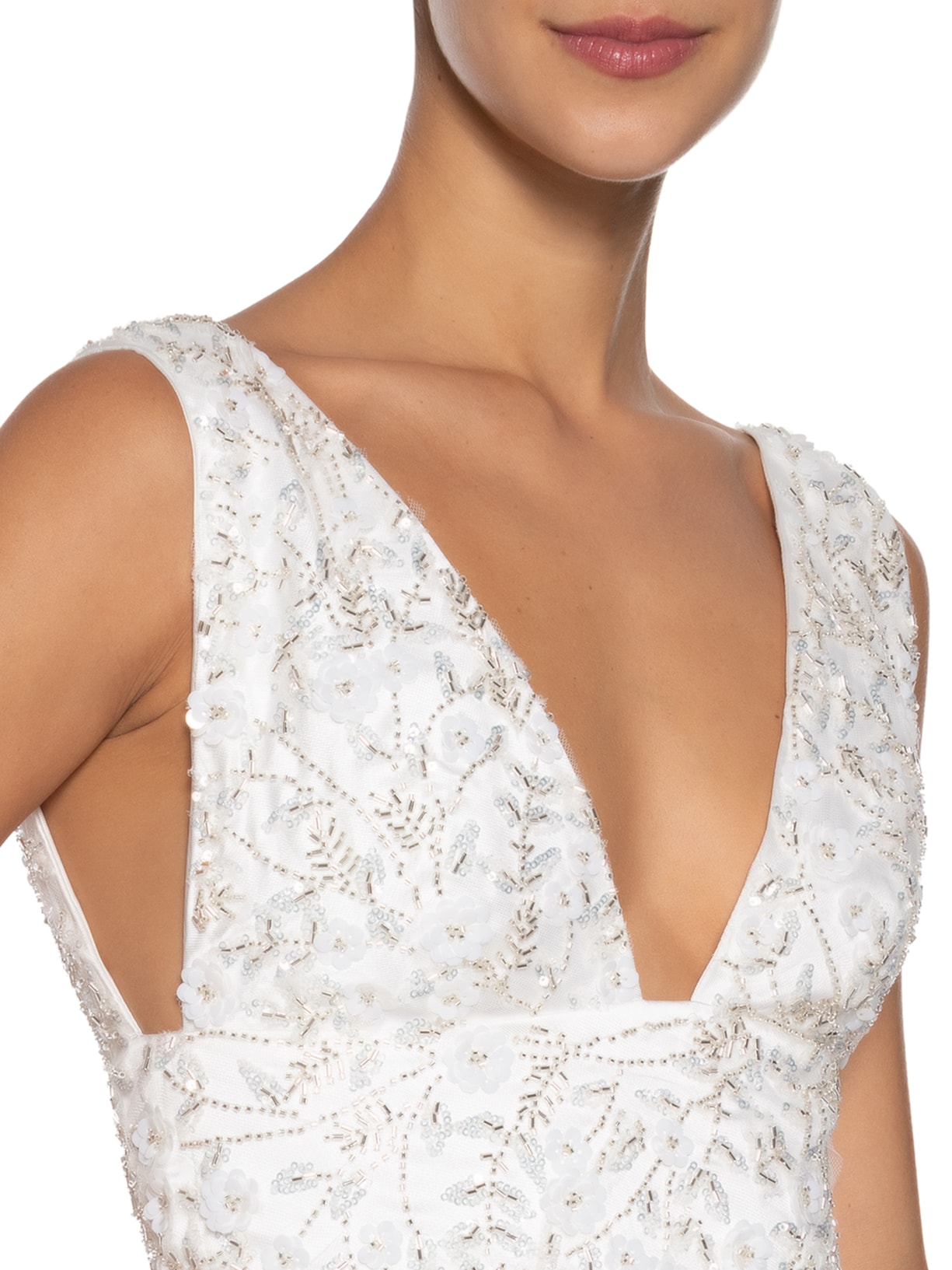 Vestido Midi Sabrina Aplicação Branco Fabulous Agilitá