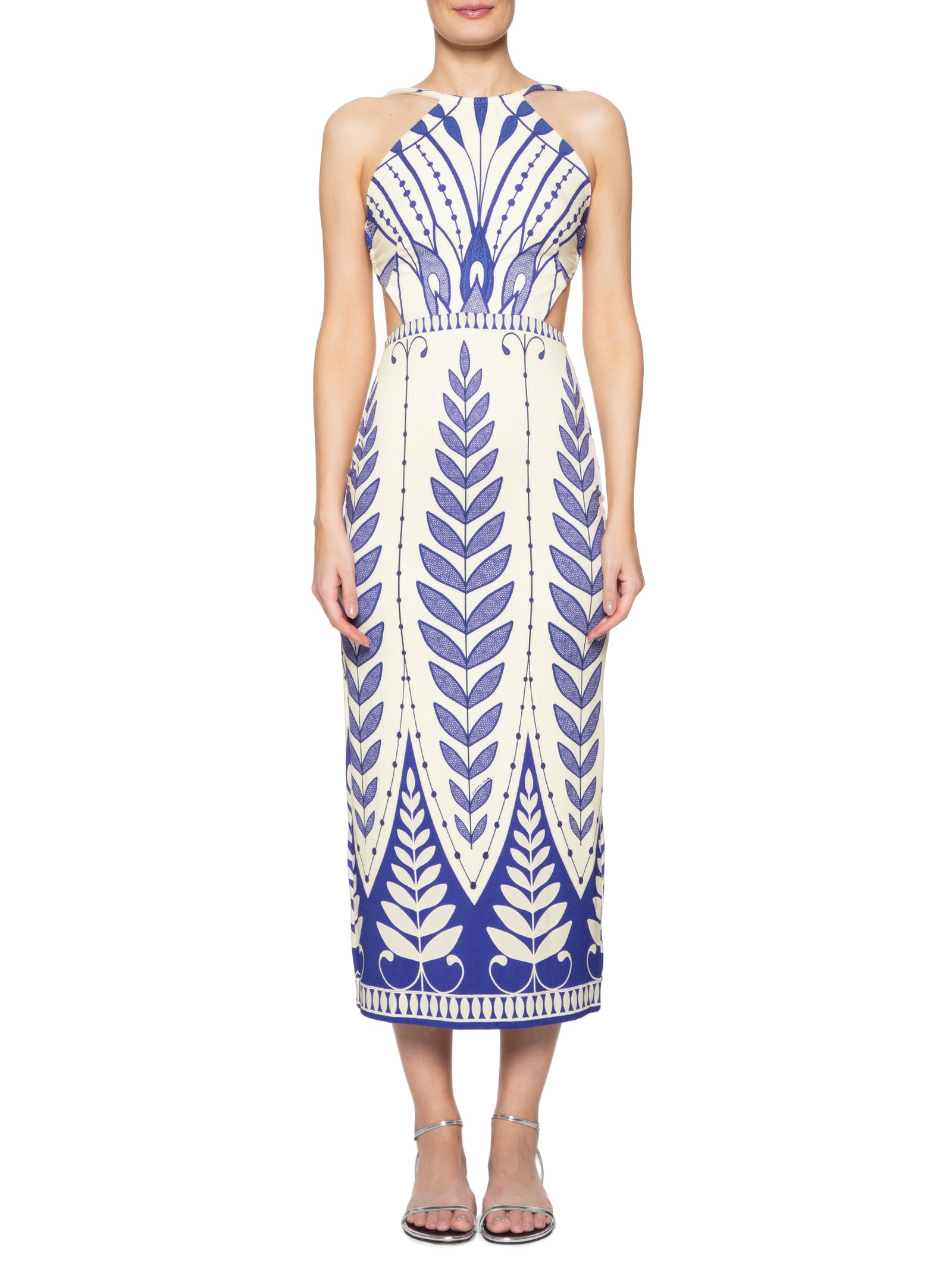 Smama様 Vestido Midi Samambaia - Farm - Azul