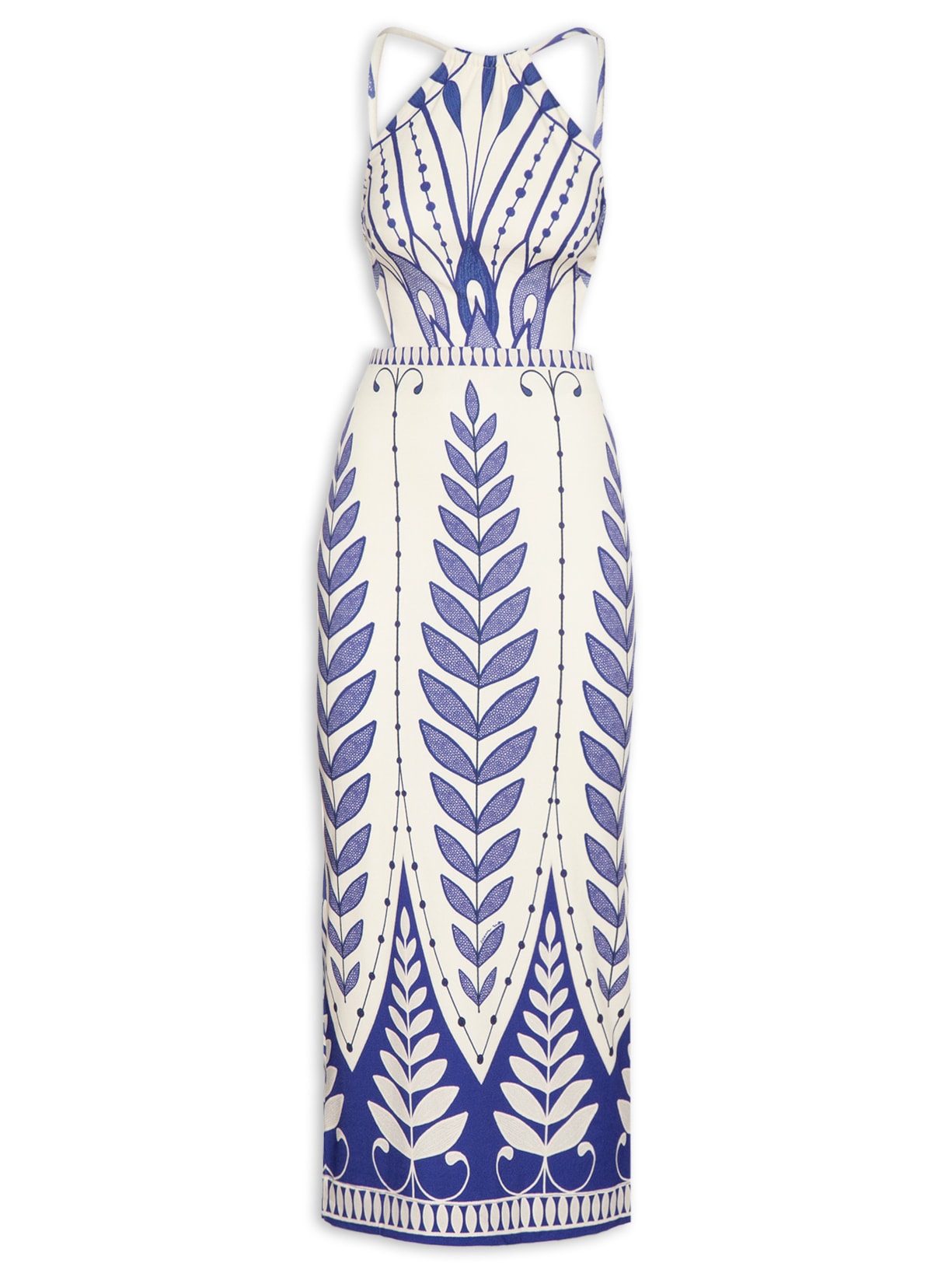 Vestido Midi Samambaia - Azul